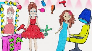 БУМАЖНАЯ КУКЛА ПРИЧЕСОЧНЫЙ САЛОН И БУМАЖНАЯ КУКЛА ПАРИКМАХЕР СТИЛИСТ PAPERCRAFT