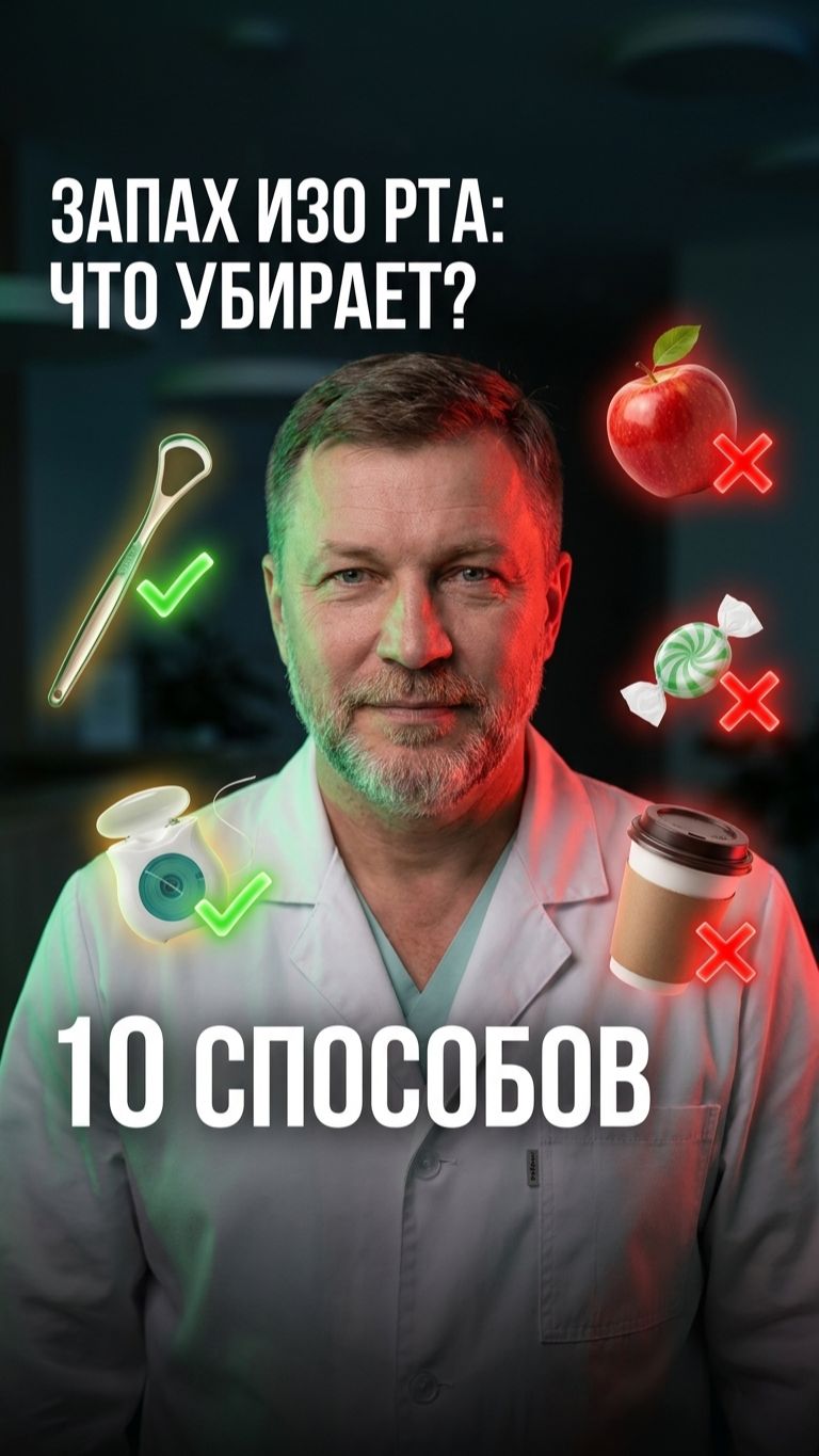 Мятная конфета не убирает запах изо рта 🚫🍬