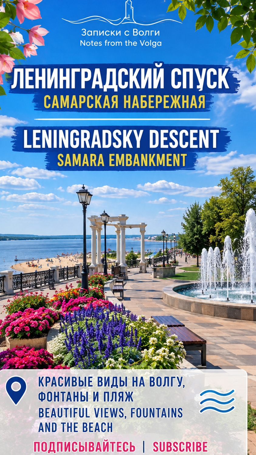 Ленинградский спуск в Самаре: прогулка к Волге | Samara Embankment Walk