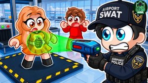 Я работал ОХРАННИКОМ в аэропорту в #Roblox