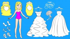 Бумажные куклы 👰 Наряд Джолли на свадьбу и рутину невесты