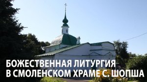 Божественная литургия в Смоленском храме с. Шопша