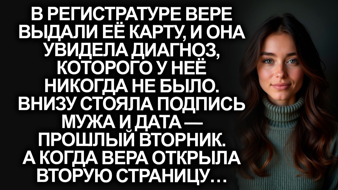 В своей карте Вера увидела диагноз, которого у неё нет, и подпись мужа под ним. А когда она открыла…