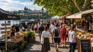 ⭐ Рынок Наплавка в Праге 🇨🇿 Что продают сегодня на знаменитом субботнем рынке | Летняя прогулка 4K