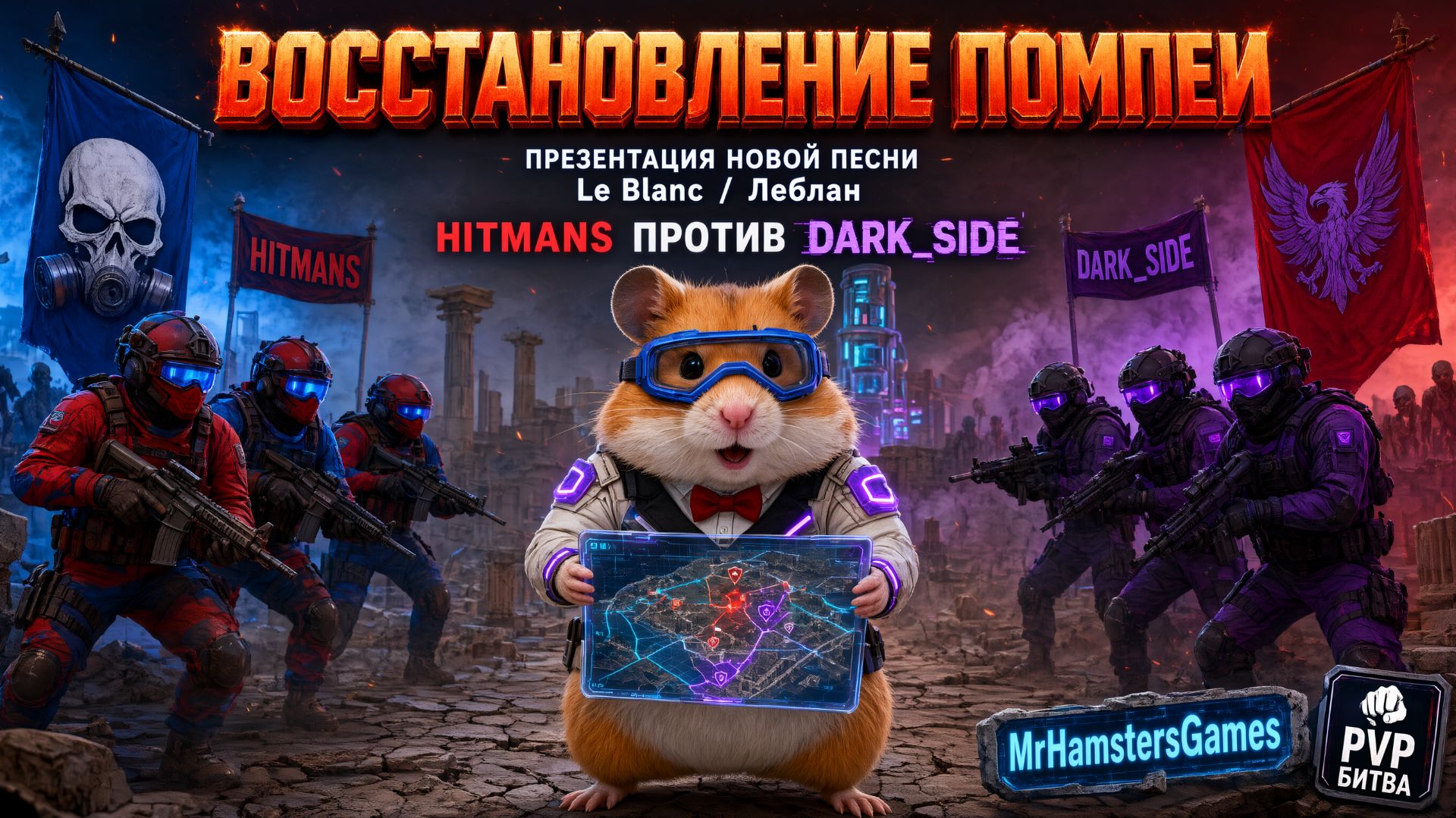 22:00MSK Pompeii Hitmans Vs DARK_SIDE | новая песня 
