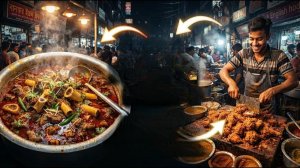 Огромное налли нихари с острой жареной курицей 🍗🥘 Лучший уличный стритфуд в Дакке