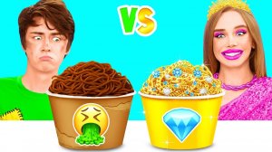 Бедная vs Ультра Богатая еда Челлендж _ Смешные Кухонные Войны