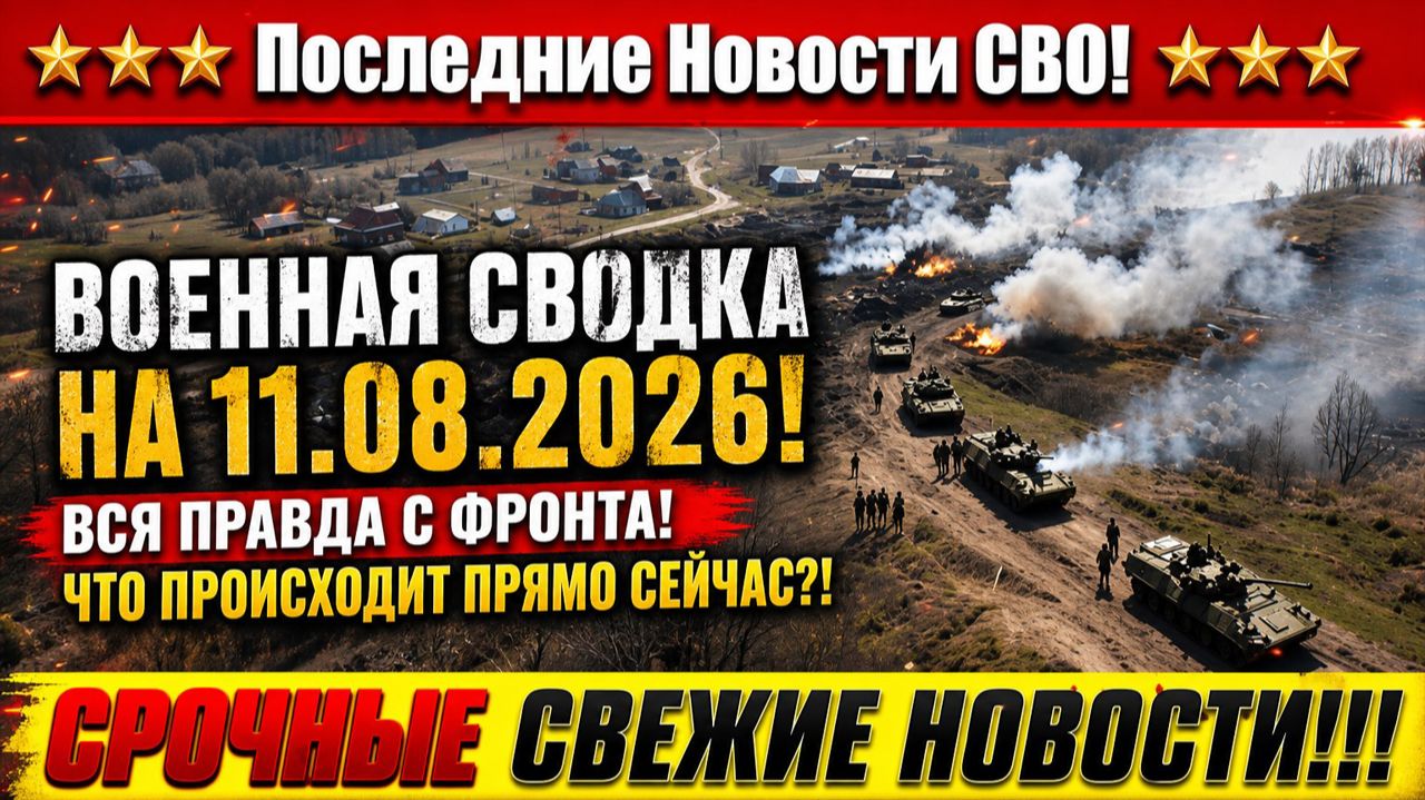 СВО на Украине - Сводка СВО на 11 Августа и Карта боевых действий сегодня 11.08.2026