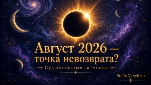 ☀️ Август 2026 — точка невозврата? Судьбоносные затмения!✨