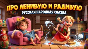🌾🧹 Про Ленивую и Радивую — поучительная русская народная сказка о труде и награде ✨🧼