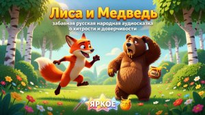 🦊🐻 Лиса и Медведь — забавная русская народная аудиосказка о хитрости и доверчивости ✨🍯