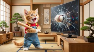 🐱⚽ Проблемы с мини-футболом!Котёнок сломал телевизор, а мама-кошка упорно трудится, чтобы купит