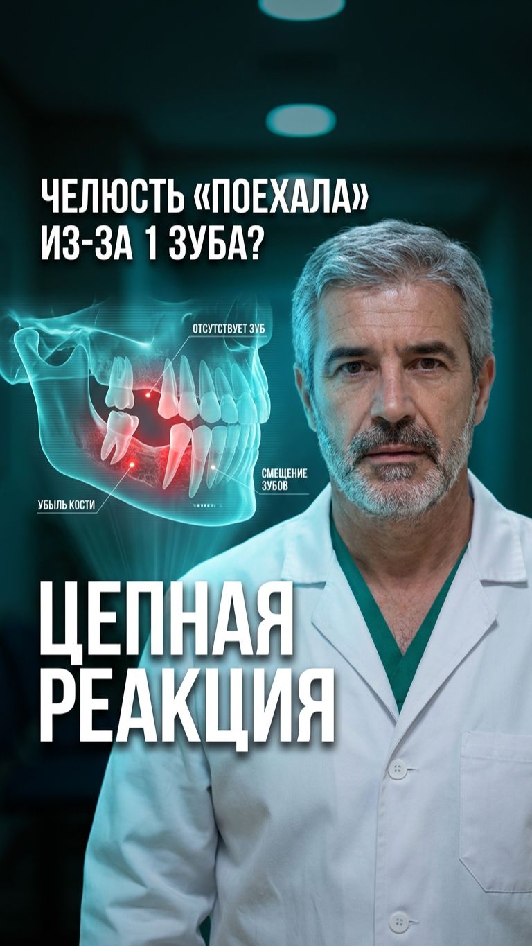 🦴 Один потерянный зуб — почему это проблема для всей челюсти