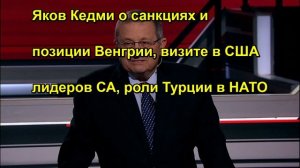Яков Кедми о санкциях и позиции Венгрии, визите в США лидеров СА, роли Турции в НАТО