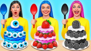 24 Часа Едим Еду Одного Цвета Челлендж # Смешные Моменты