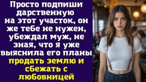 Просто подпиши дарственную на этот участок, он же тебе не нужен, - убеждал муж, не зная
