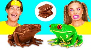 Челлендж. Шоколадная Еда vs Настоящая еда _ Кто Победит в Битве на Кухне