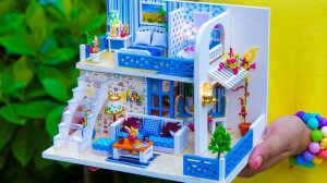 4 комнаты миниатюрного кукольного домика, сделанные своими руками #НОВИНКА#