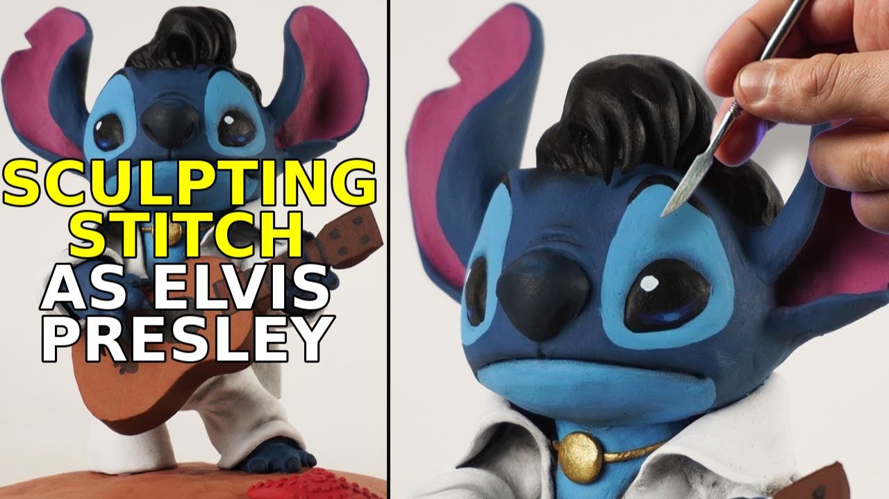Sculpting STITCH As Elvis Presley