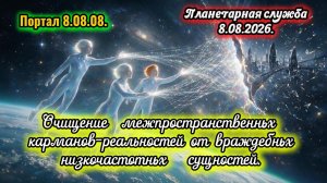Очищение межпространственных карманов-реальностей от враждебных ... Планетарная служба. 8.08.2026.