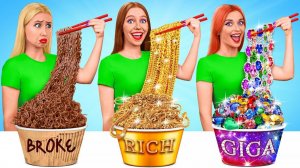 Бедная vs Богатая vs Ультра богатая еда Челлендж