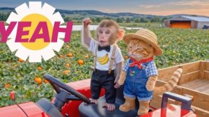 🐒🐈 Веселые фермеры ,и лучшие друзья Обезьянка и Котик работают фермерами 💖💖💖 Часть 5