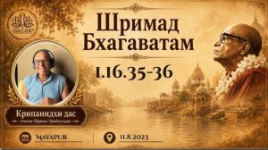 Шримад-Бхагаватам 1.16.35-36 | Е.М Крипанидхи прабху | 11.08.2023 | Маяпур