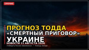 Прогноз Тодда: Запад выносит Украине «смертный приговор». Новости 11 августа