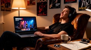 Я смотрю и слушаю Bridge Rock на ноутбуке Packard Bell (03.08.2026)