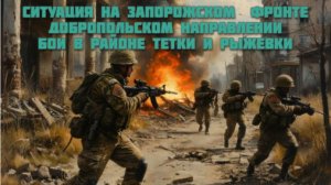 Новости СВО Сегодня- Запорожский  фронт Добропольском направлении Бои в районе Тетки и Рыжевки