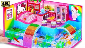 Постройте аквариум вокруг миниатюрного радужного домика Hello Kitty для питомца ❤️ Миниатюрный
