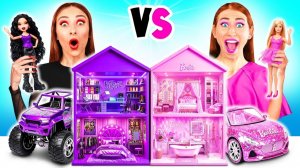 Строим Удивительный Кукольный Домик Барби vs Братц Челлендж # Смешные Челленджи