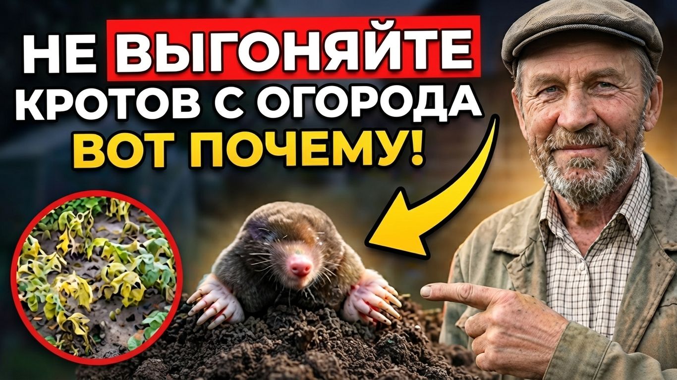 Кроты роют огород — а выгонять их большая ошибка. Вот почему