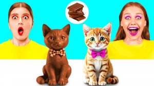 Челлендж. Шоколадная Еда vs Настоящая еда # Простые Кулинарные Рецепты от DaRaDa Challenge