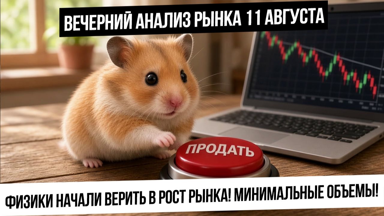 Вечерний анализ рынка 11 августа. Физики снова стали верить в рост рынка! Шаг до шорт-сквиза?!
