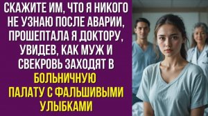 Скажите им, что я никого не узнаю после аварии, — прошептала я доктору, увидев, как муж и свекровь