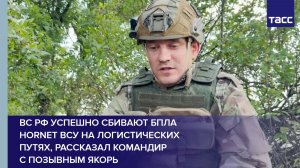 ВС РФ успешно сбивают БПЛА Hornet ВСУ на логистических путях, рассказал командир  с позывным Якорь