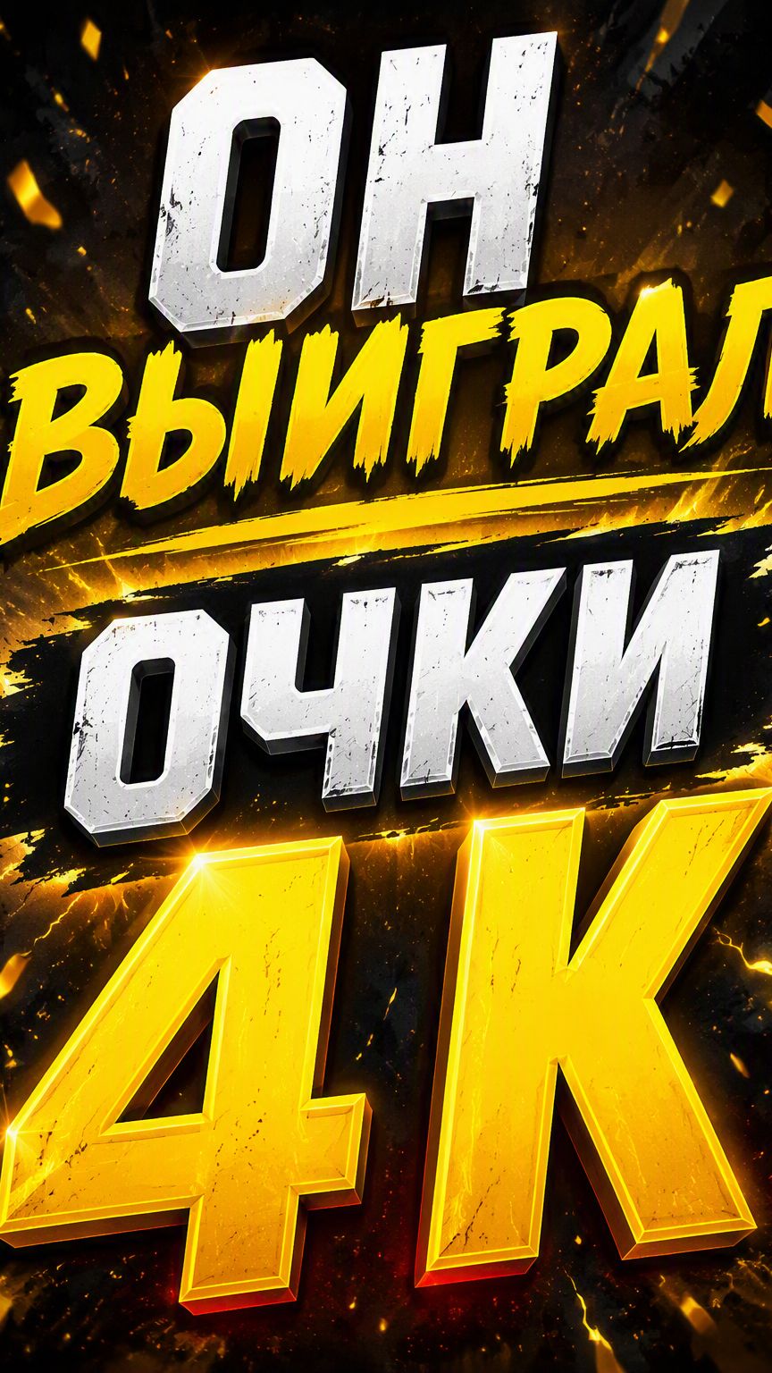 ОН выиграл ОЧКИ 4 К