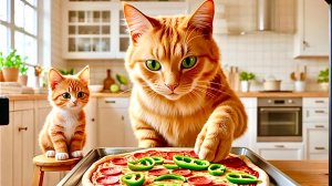 Мама кошка и котёнок  ❤️ Милые ИИ Мультики для Детей