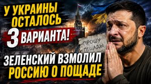 У УКРАИНЫ ОСТАЛОСЬ 3 ВАРИАНТА! ЗЕЛЕНСКИЙ ВЗМОЛИЛ РОССИЮ О ПОЩАДЕ