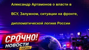 Александр Артамонов о власти в ВСУ, Залужном, ситуации на фронте, дипломатической логике Р