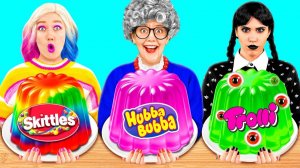 Кулинарный Челлендж# Уэнсдей Против Бабушки # Сумасшедший Челлендж