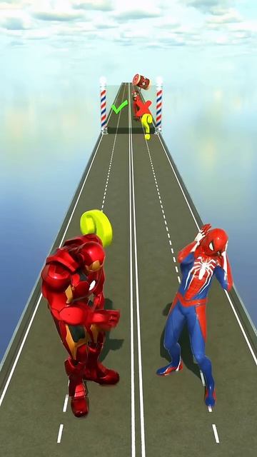 GTA V New Kiss Run Spider-man Vs IronMan Ep3 Funny Challenge! #gta