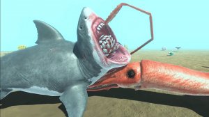 МЕГАЛОДОН ПРОТИВ МОРСКИХ ХИЩНИКОВ 😱 ANIMAL REVOLT BATTLE SIMULATOR