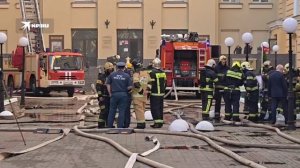 Видео пожара в ДК Выборгский в Петербурге
