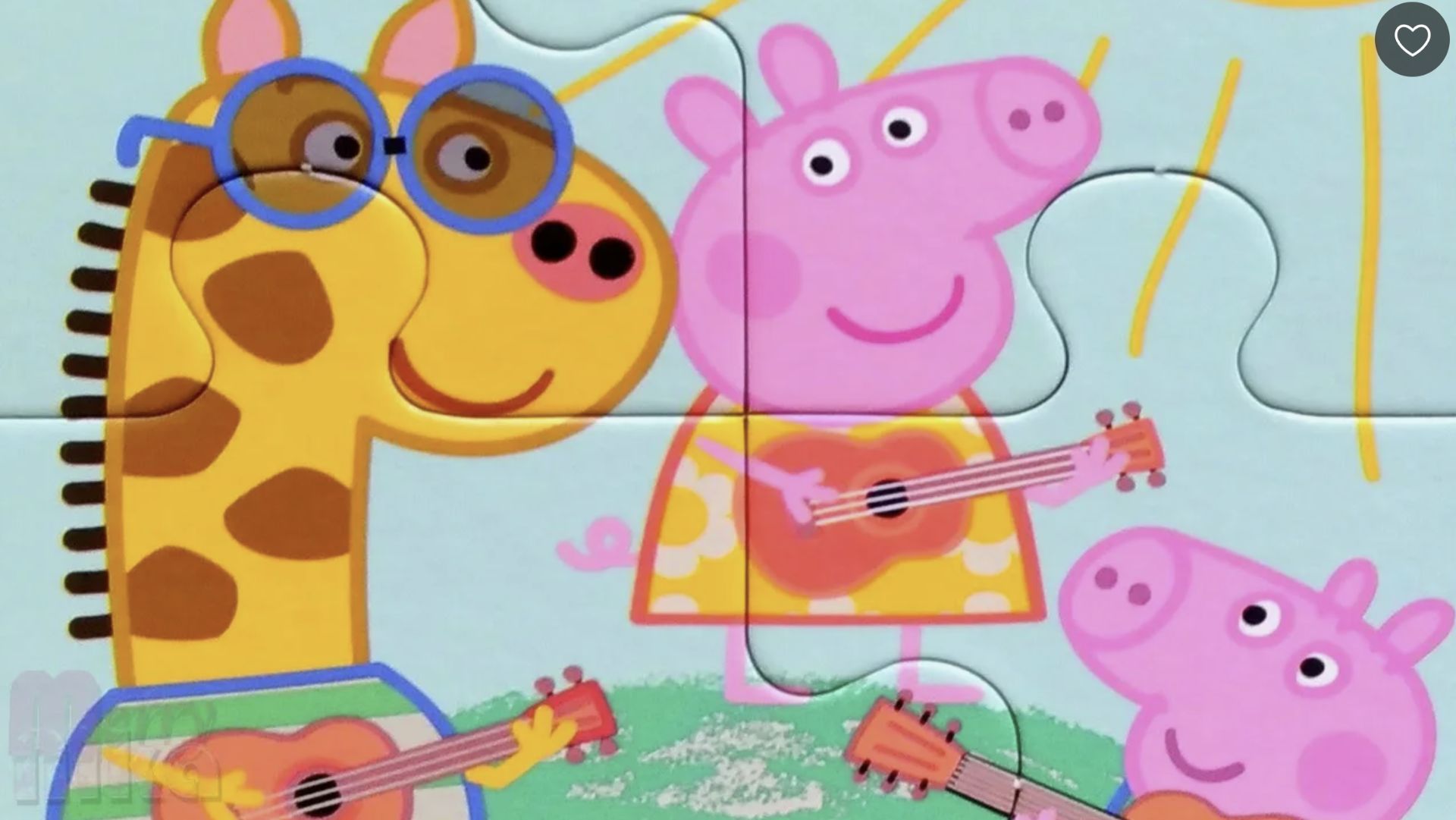 Пеппа Джеральд и Джордж с укулеле - собираем пазлы для малышей Peppa Pig