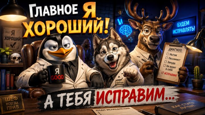 Главное Я хороший! А тебя исправим...