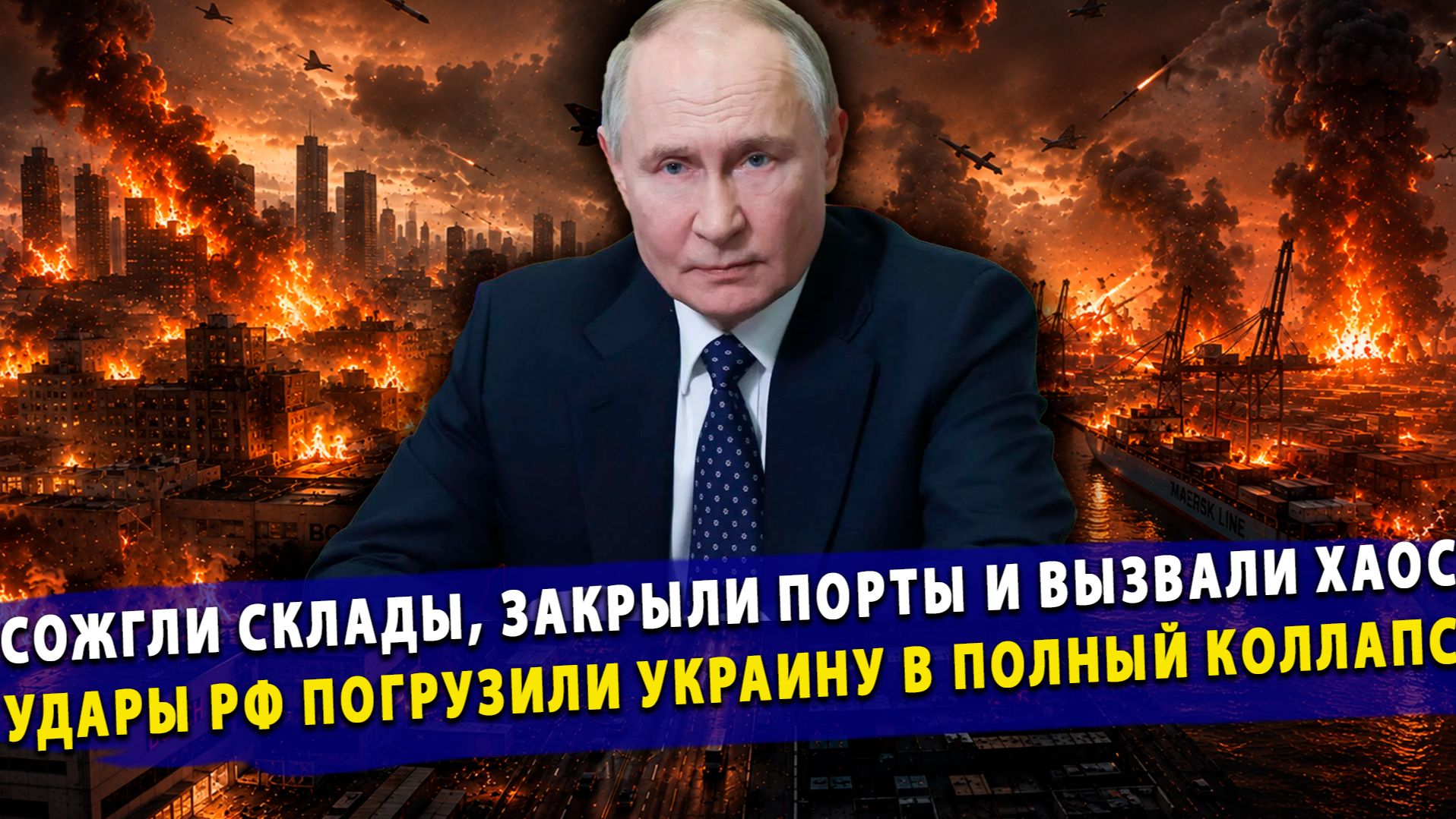 ⚡️ Порты стоят, логистика в пыль: ответные удары РФ погрузили Украину в полный коллапс