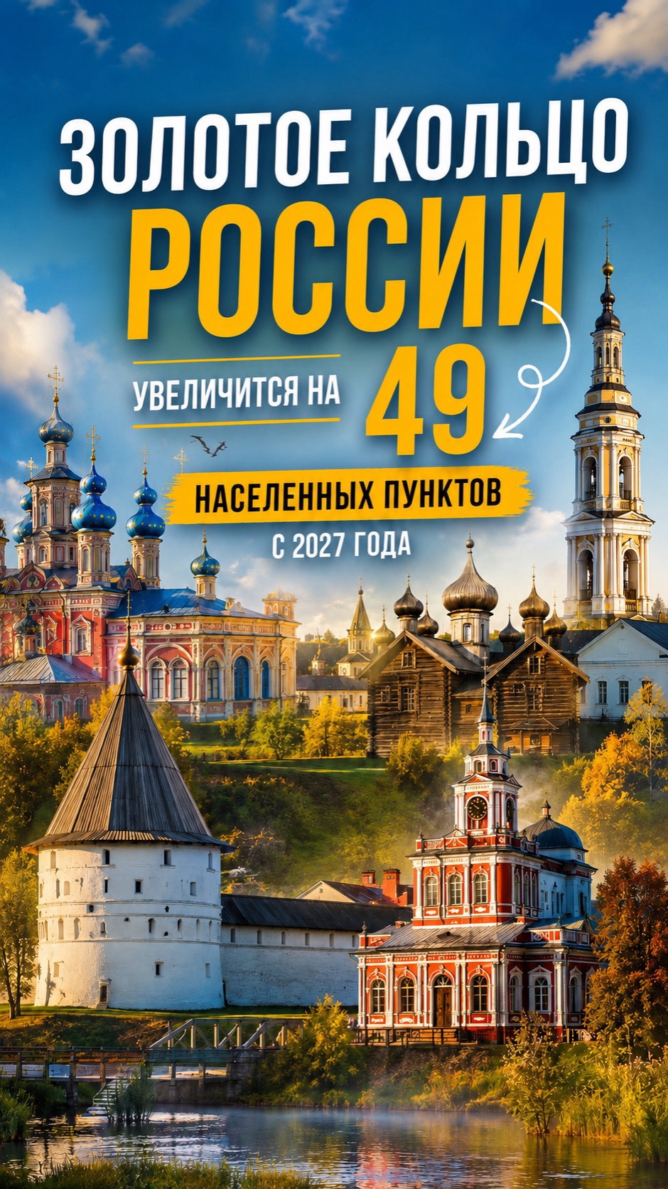 Золотое кольцо России станет примерно в 6 раз больше!