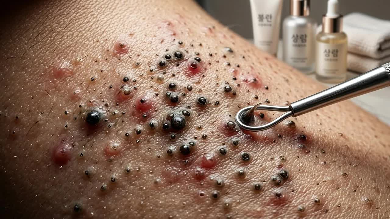 Глубокое удаление черных точек | Корейский уход для лечения прыщей